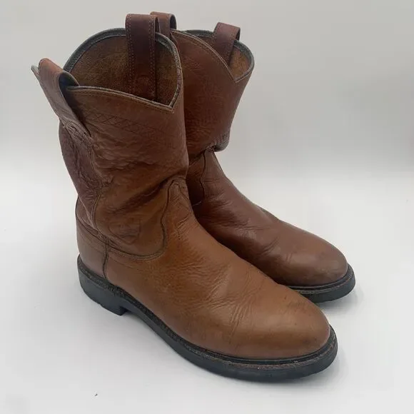 Ariat Sierra Cowboy Work Boot Tan Brown Leather Mens 13 D ATS 37280‎ - Picture 2 of 9
